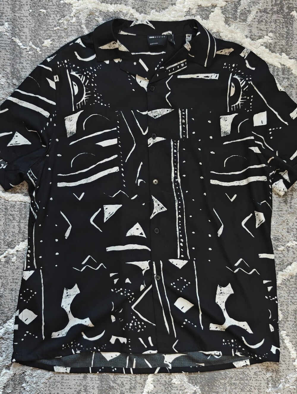 ASOS Men short sleeve patterned button down